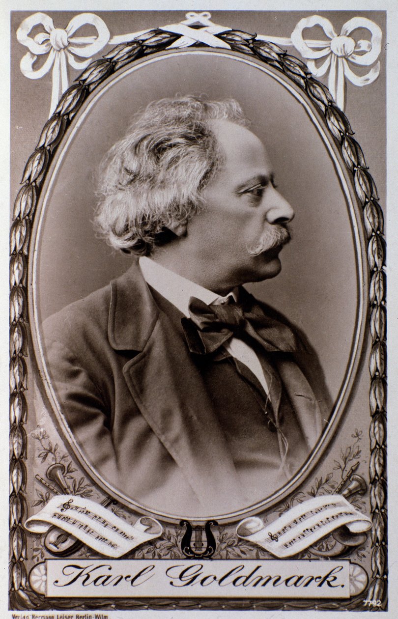 Karoly Goldmarkin (tai Karlin) (1830-1915) muotokuva unkarilaisesta säveltäjästä Valokuva. 1800-luvulla. Bologna, civico Museo Museo tekijältä Unknown photographer