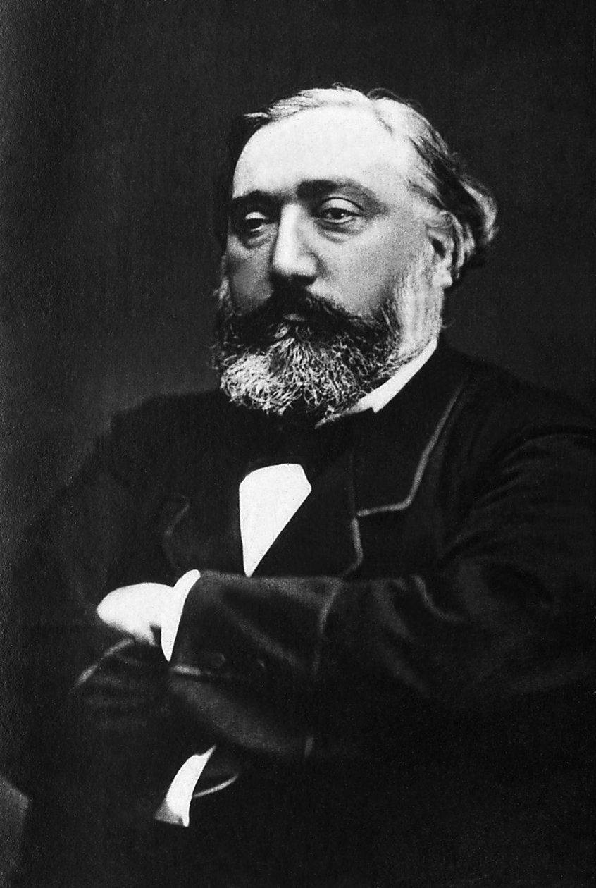 Muotokuva Leon Gambettasta (1838-1882), ranskalaisesta lakimiehestä ja poliitikosta. tekijältä Unknown photographer