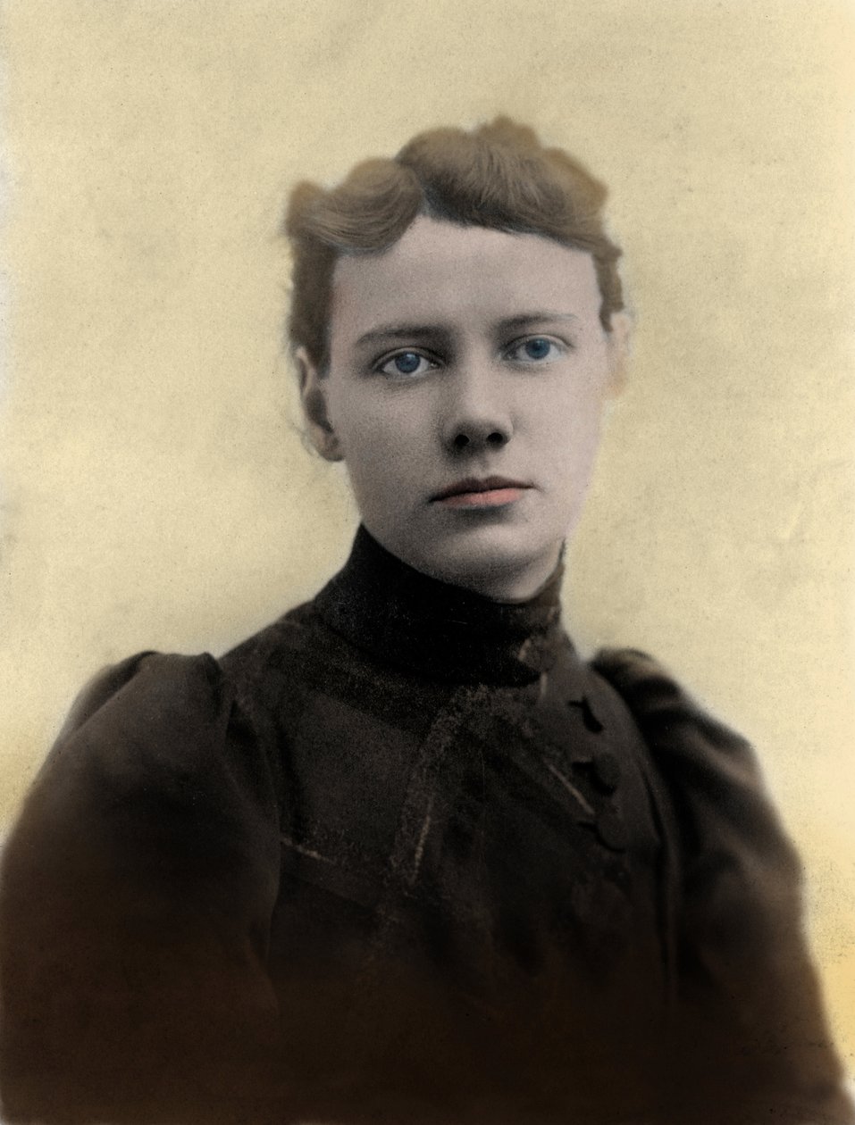 Muotokuva Nellie Blystä (Elizabeth Jane Cochrane) 1864-1922 amerikkalainen toimittaja tekijältä Unknown photographer