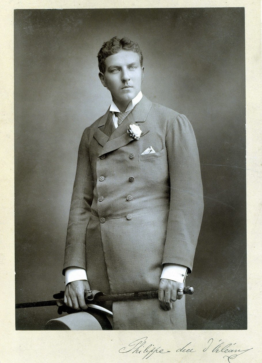 Muotokuva Philippe, Orleansin herttua (1869 - 1926), nuori mies. tekijältä Unknown photographer