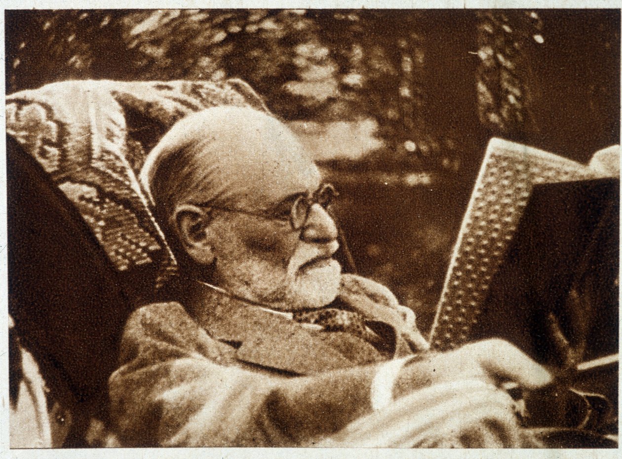 Muotokuva Sigmund Freudista lukemassa - Vu-lehdessä 20.7.1932. tekijältä Unknown photographer