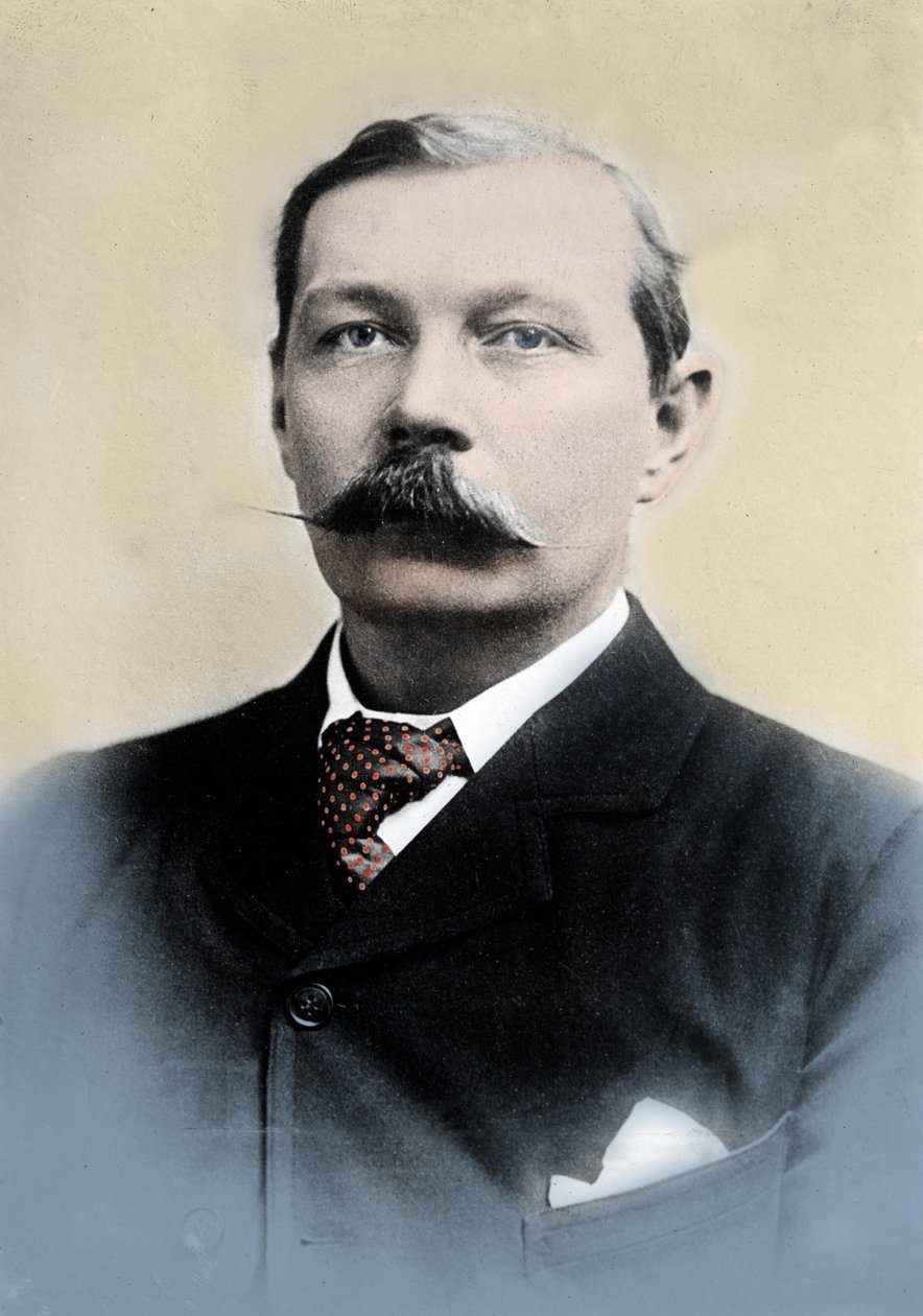 Muotokuva Sir Arthur Conan Doylesta (1859-1930), englantilaisesta kirjailijasta, "Sherlock Holmesin" hahmon luojasta. tekijältä Unknown photographer