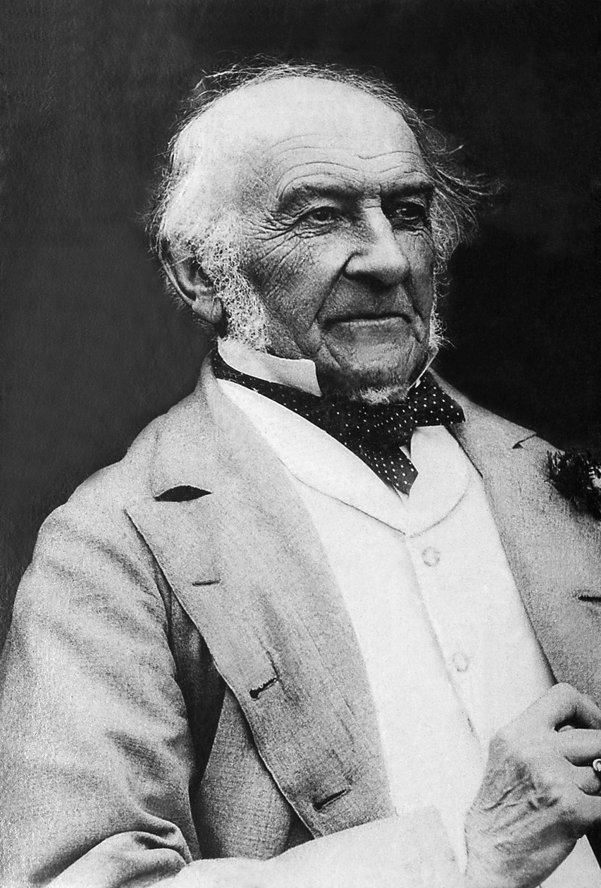 Ison-Britannian pääministerin ja poliitikon William Ewart Gladstonen (1809-1898) muotokuva. tekijältä Unknown photographer