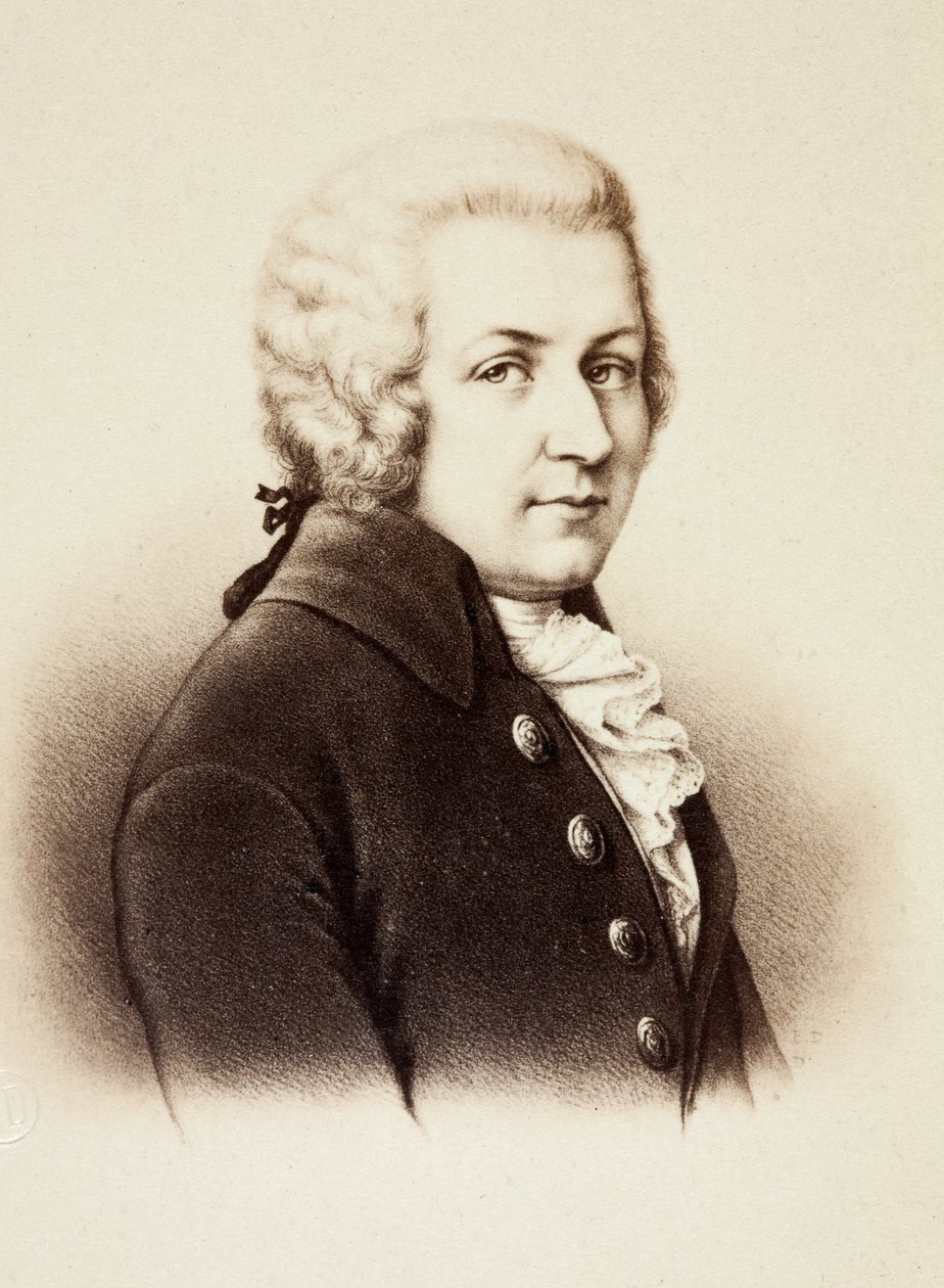 Wolfgang Amadeus Mozartin muotokuva tekijältä Unknown photographer