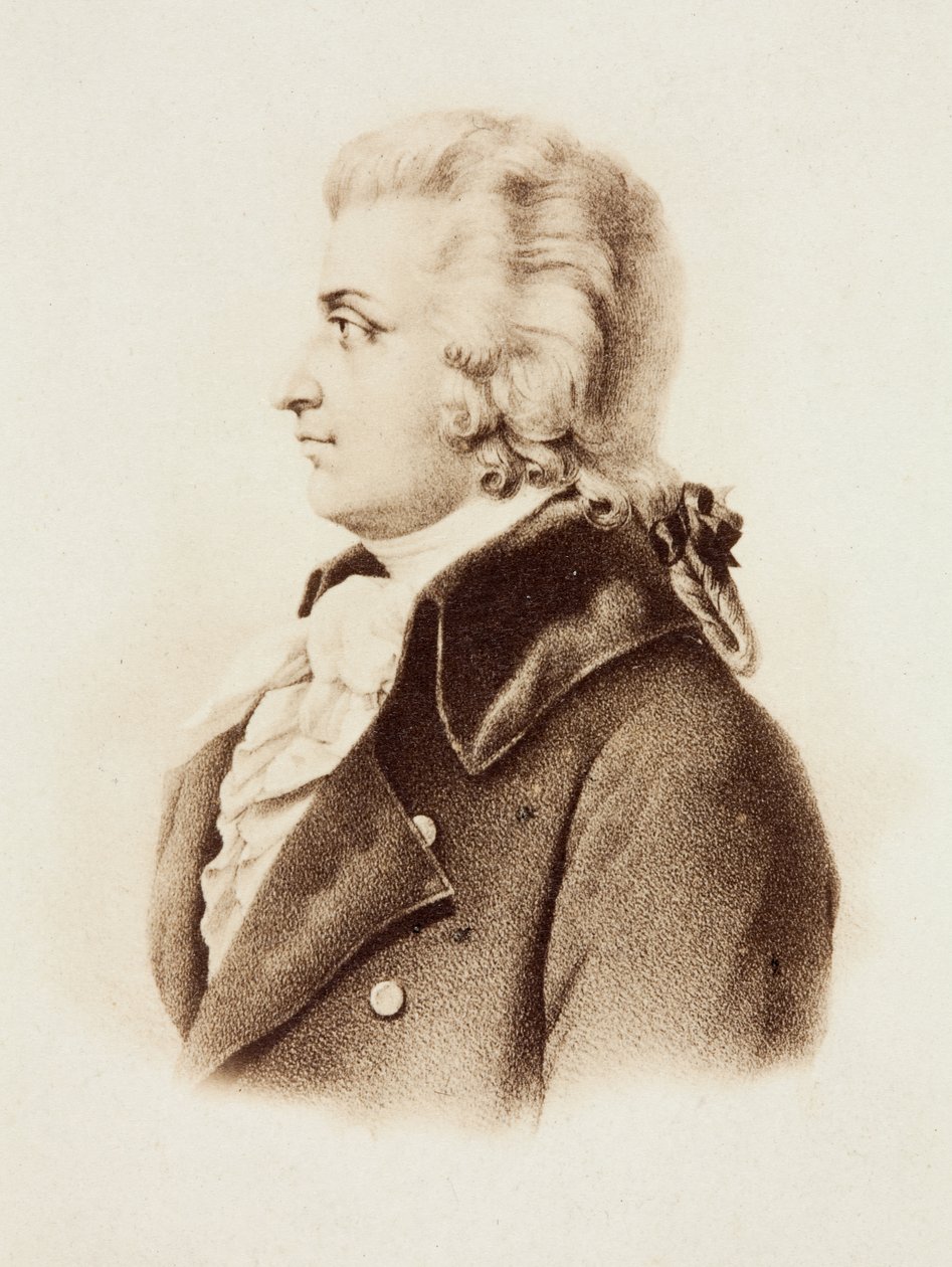 Wolfgang Amadeus Mozartin muotokuva tekijältä Unknown photographer