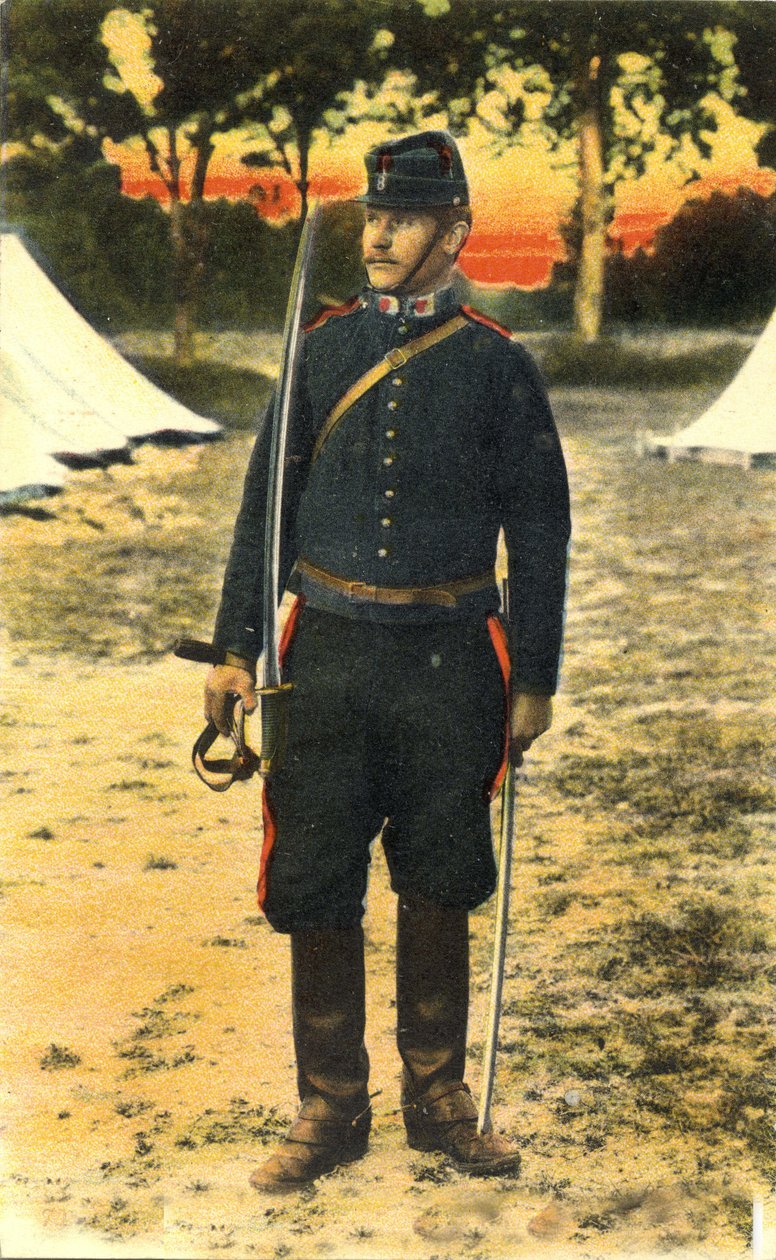 Muotokuva tykkimiehestä ensimmäisessä maailmansodassa (1914-1918). tekijältä Unknown photographer