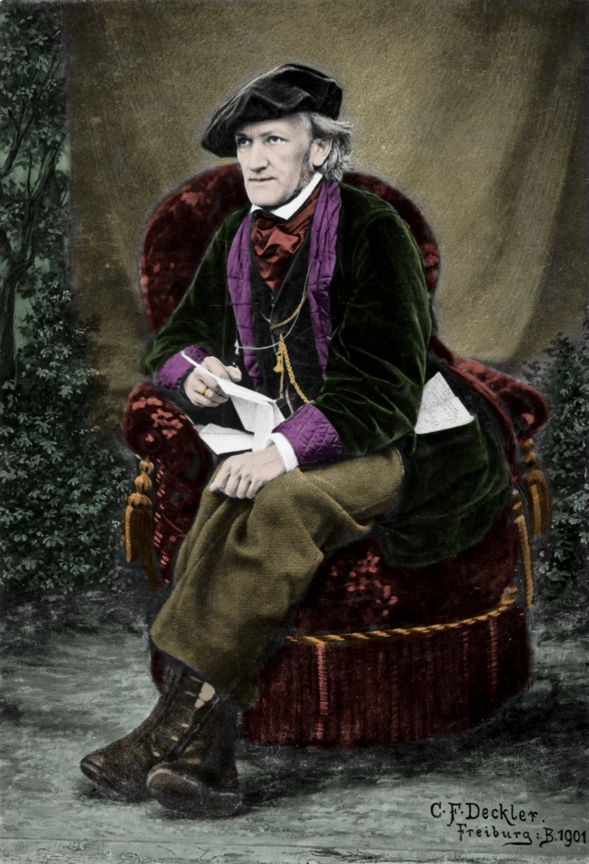 Säveltäjä Richard Wagnerin (1813-1883) muotokuva Villa Tribschenissä Luzernissa, Sveitsissä. tekijältä Unknown photographer