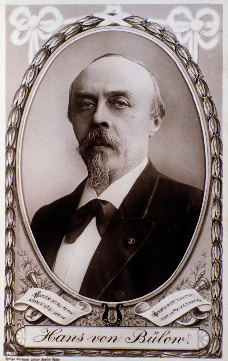 Muotokuva saksalaisesta ohjaajasta ja pianistista Hans von Bulowista (m/v kuva tekijältä Unknown photographer