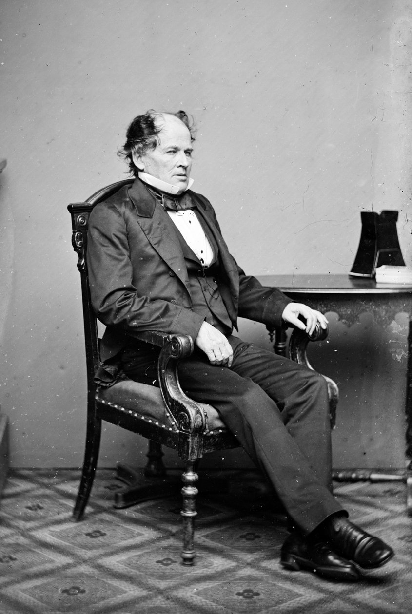Amerikkalaisen meteorologin ja valtameritutkijan Matthew Fontaine Mauryn (1806-1873) muotokuva Vuodet 1860 tekijältä Unknown photographer