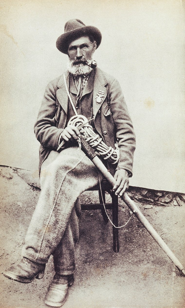 Muotokuva italialaisesta vuorikiipeilijästä Jean-Antoine Carrelista (Valtournenche). tekijältä Unknown photographer