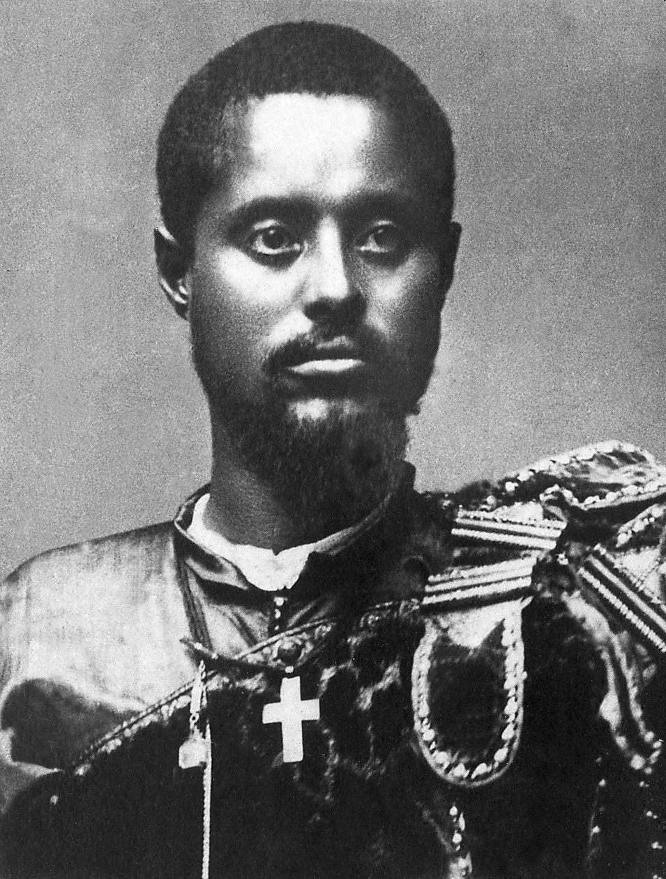 Ras Makonnen (Mekonnen Welde Mikael) (Abba Qagnew) (1852-1906)), Abessinian Ras (Etiopia), Etiopian armeijan komentaja, Hararin varakuningas vuonna tekijältä Unknown photographer
