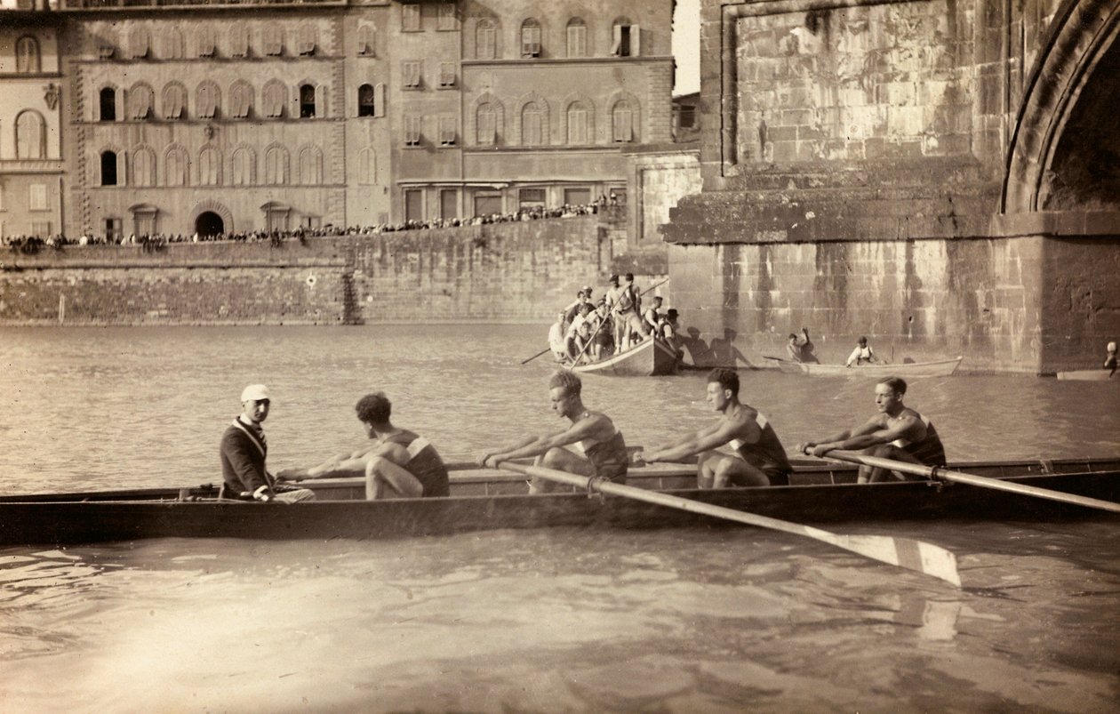 Soutaminen Arno-joella, Firenze tekijältä Unknown photographer