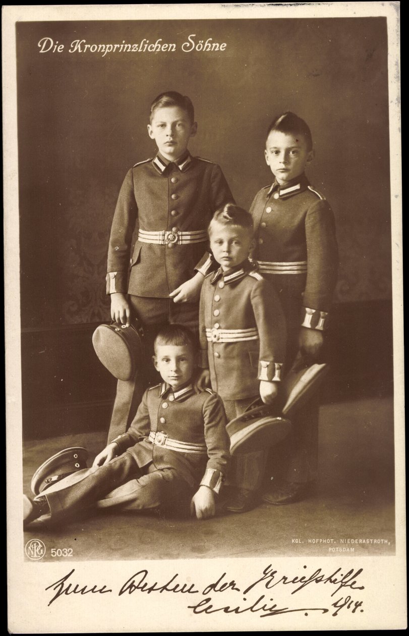 Kruununprinsessan pojat, Preussi, NPG 5032 tekijältä Unknown photographer