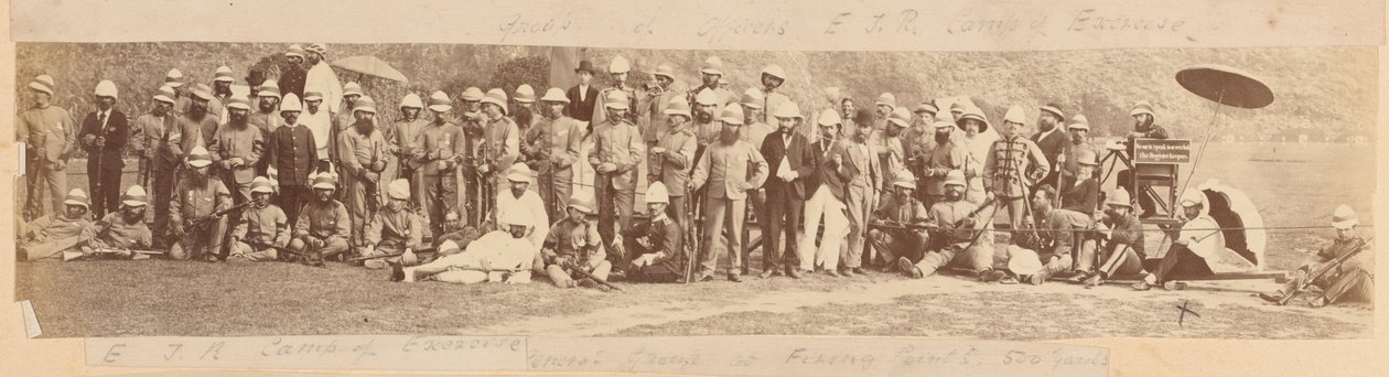 East Indian Railway Rifle Volunteers harjoitusleirillä tekijältä Unknown photographer