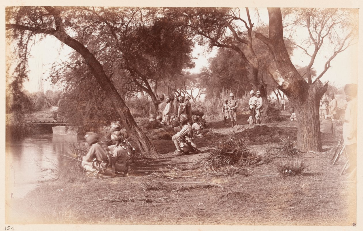 Alipurin kanavasillan takavarikointi Guides Cavalryn toimesta, Delhi Camp of Exercise, 1885 tekijältä Unknown