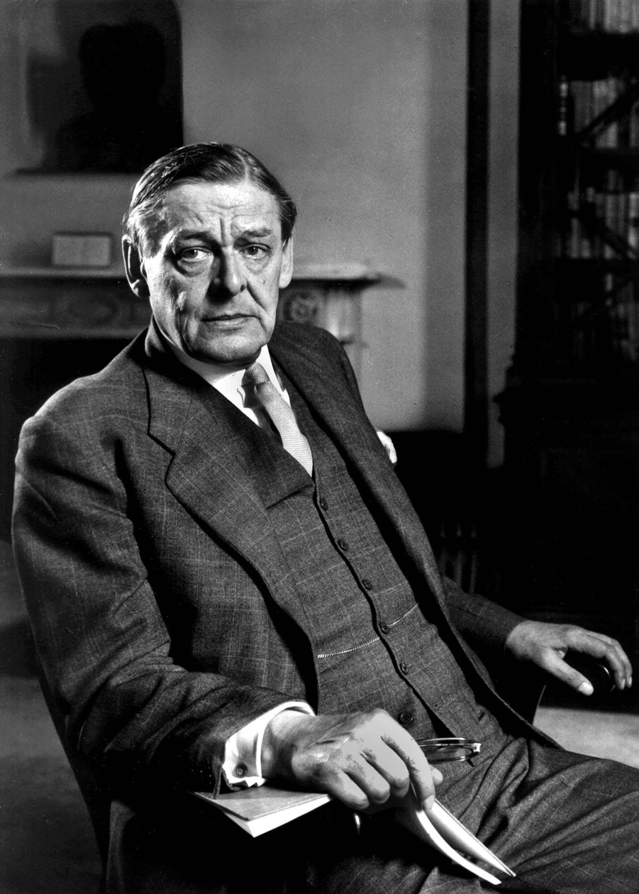 Thomas Stearns Eliot, noin 1950 (s/w-kuva). tekijältä Unknown photographer