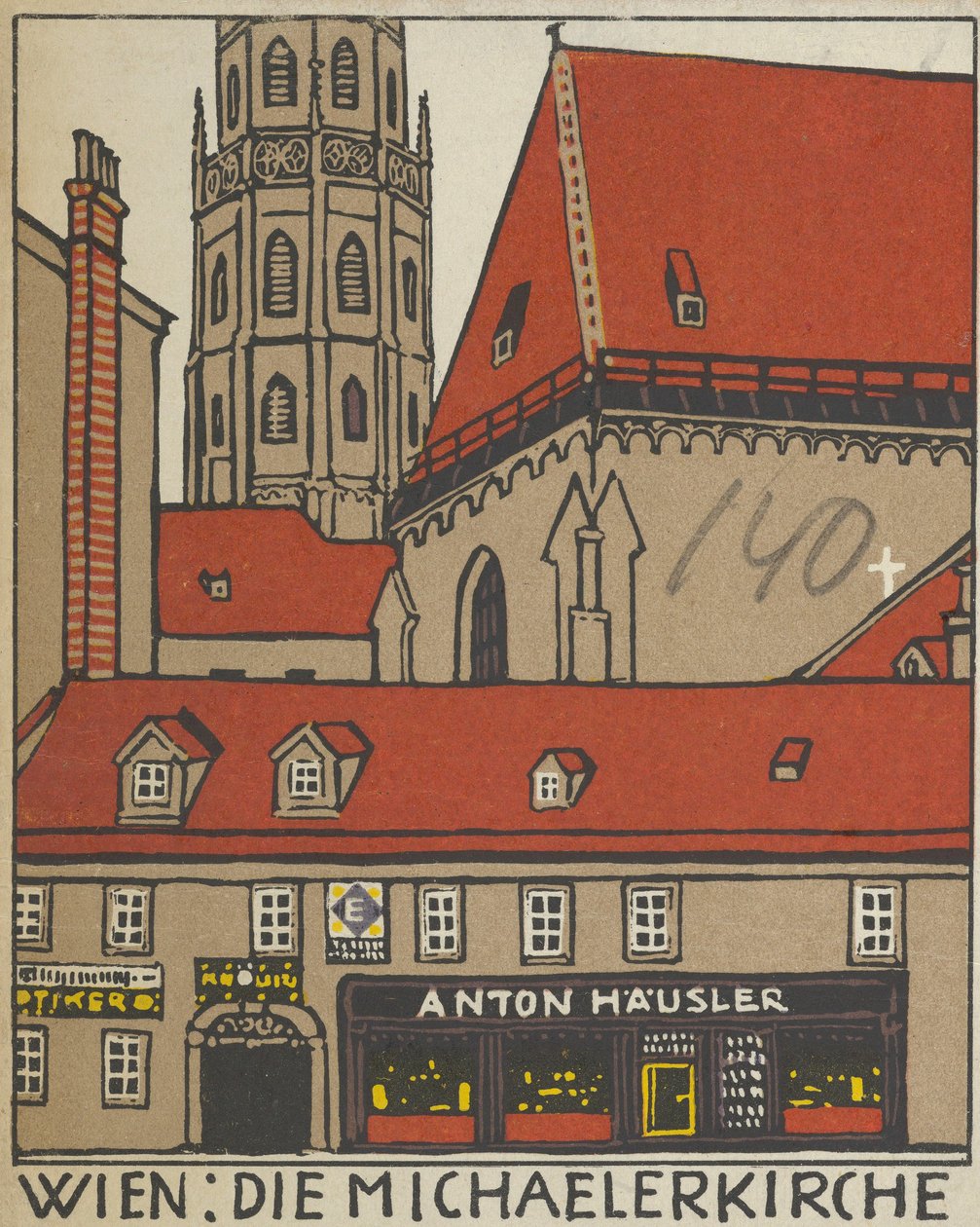 Wien: Pyhän Mikaelin kirkko Wien: Die Michaelerkirche, 1908. tekijältä Urban Janke