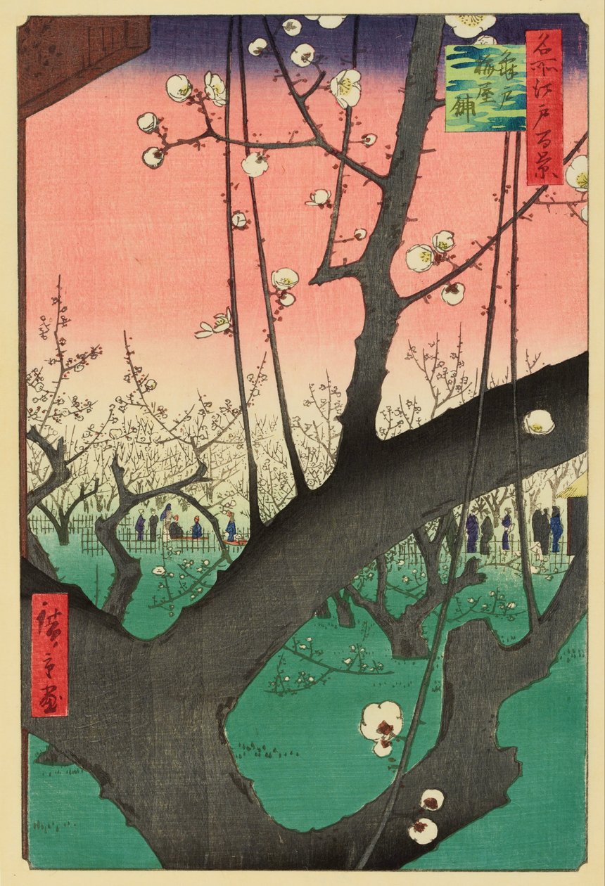 Luumupuutarha, Kameido tekijältä Utagawa Hiroshige