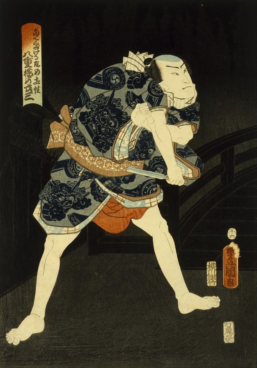 Kabuki näyttelijä tekijältä Utagawa Kunisada