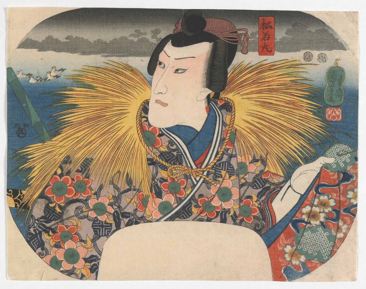 Näyttelijä Ichikawa Danjuro VIII Matsuwakamaruna, Edo-kausi, 1847 (värillinen puupalikkaprintti) tekijältä Utagawa Kuniyoshi
