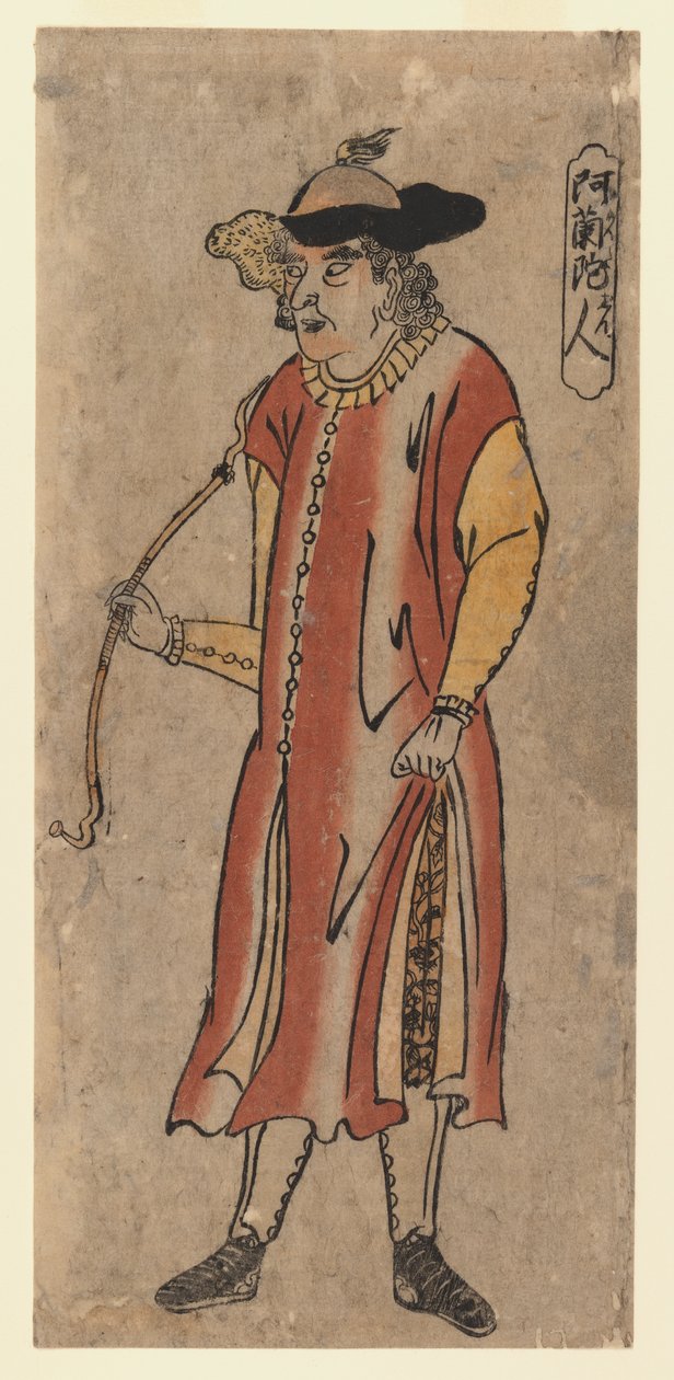 A. Hollander (värillinen puupainatus) tekijältä Utagawa Sadahide
