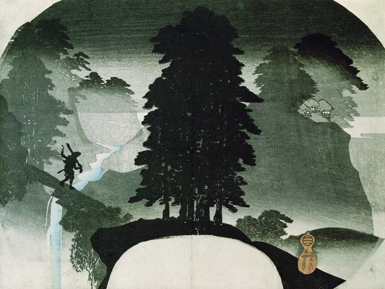 Maisema (puupiirros) tekijältä Utagawa Sadahide