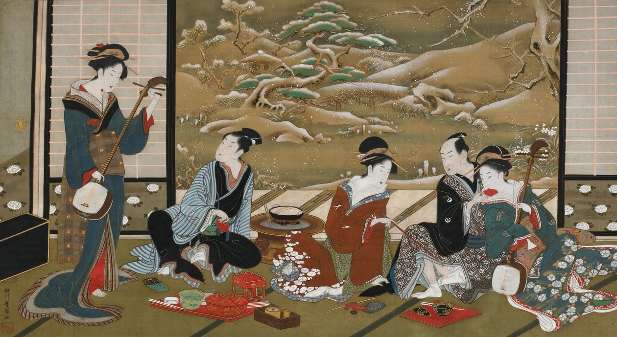 Talven juhlat tekijältä Utagawa Toyoharu