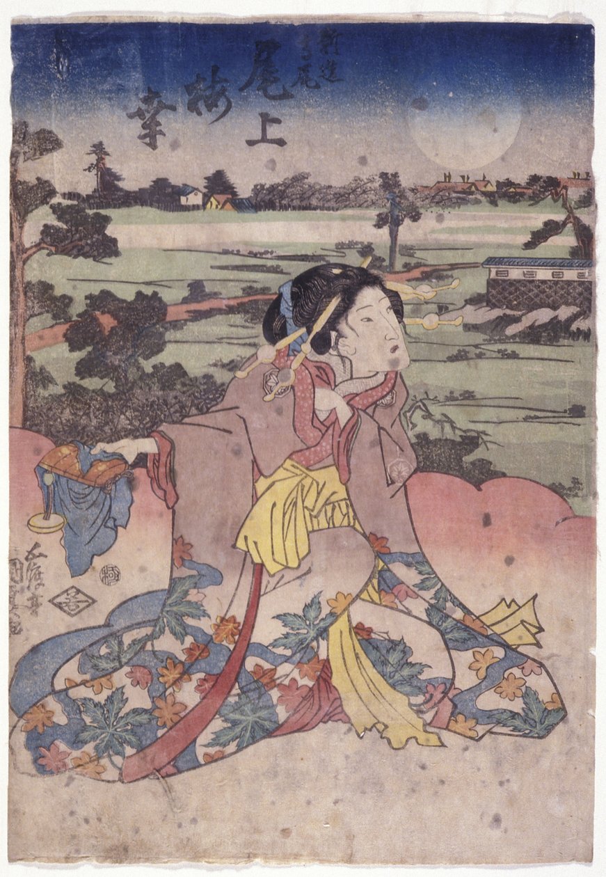 Onoe Baik? În rolul Shinz-ului? Takao (imprimare în lemn color) finlandez tekijältä Utagawa (1786 1865) Kunisada