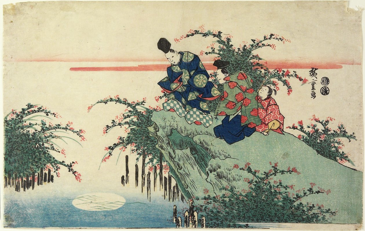 (Reflection of Moon), 1800-luvun alku tekijältä Utagawa Hiroshige