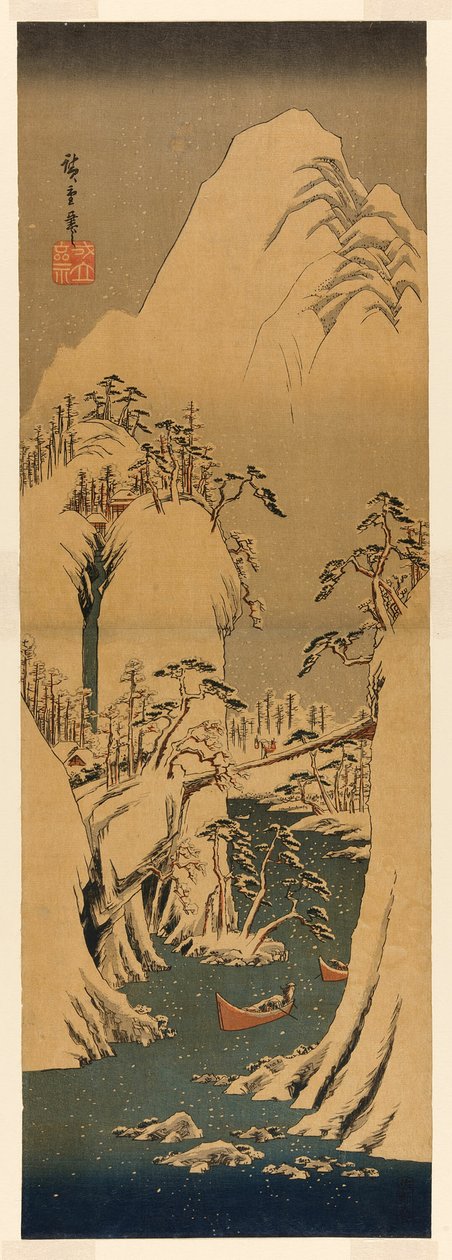 Luminen rotko Fuji-joella tekijältä Utagawa Hiroshige