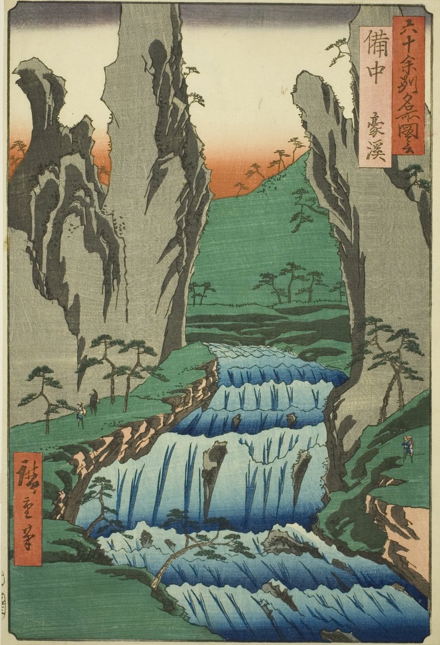 Bit-chu P-Roynce: gokei (bit-chu, gokei), sarjasta (Rokujuyoshi Meisho Zue)” tekijältä Utagawa Hiroshige