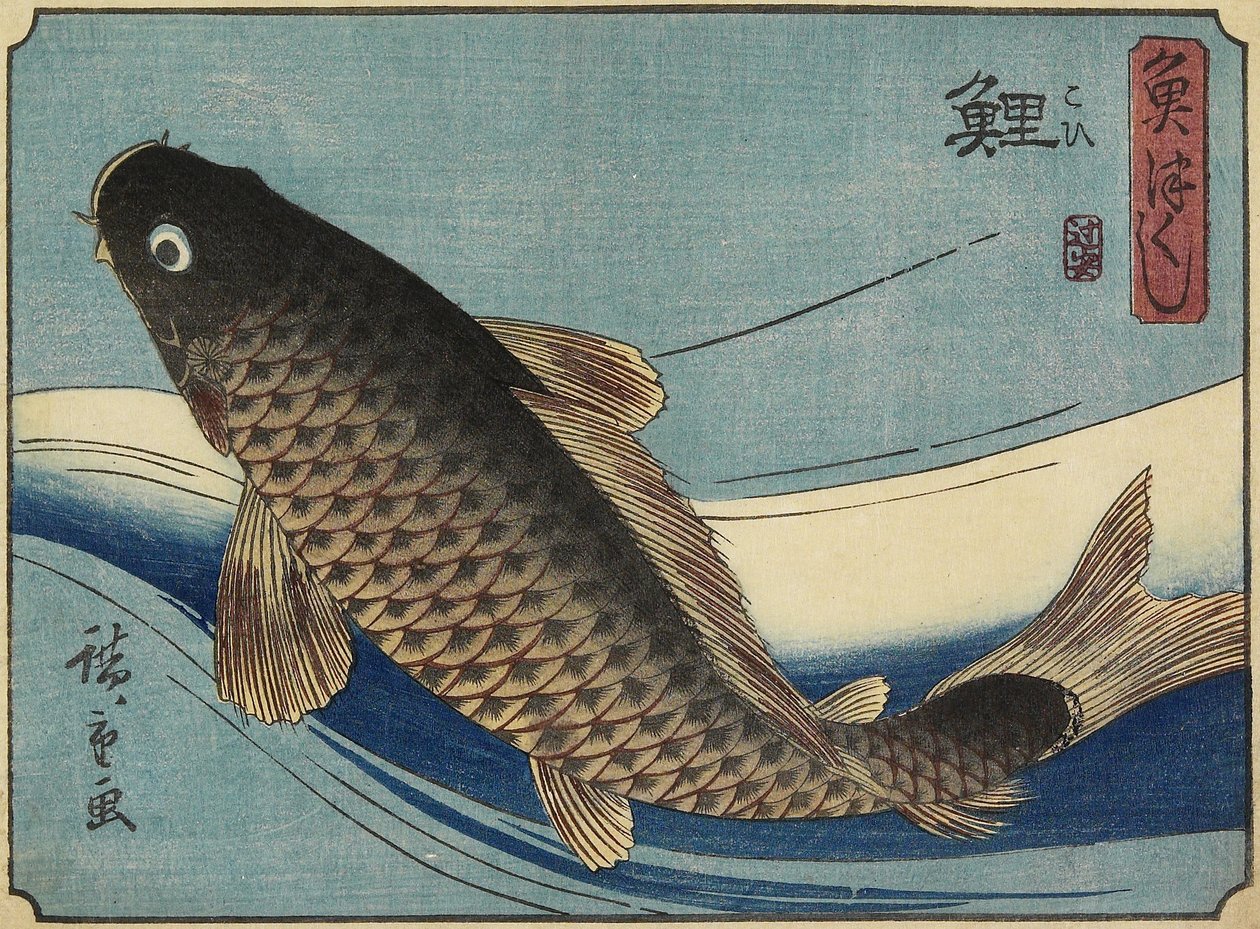 Karppi, 1830-1844 tekijältä Utagawa Hiroshige