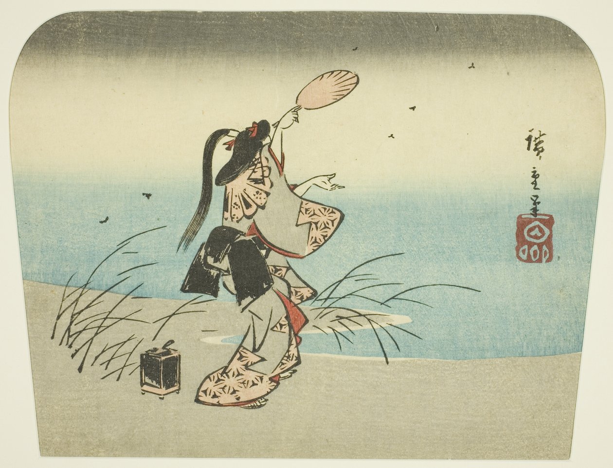 Tulikärpästen pyydystäminen tekijältä Utagawa Hiroshige