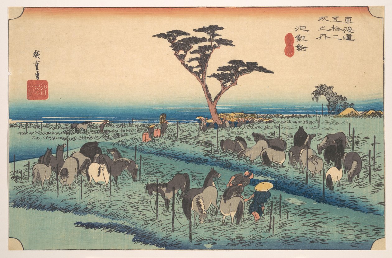 Chiriu, asema nro 40 tekijältä Utagawa Hiroshige