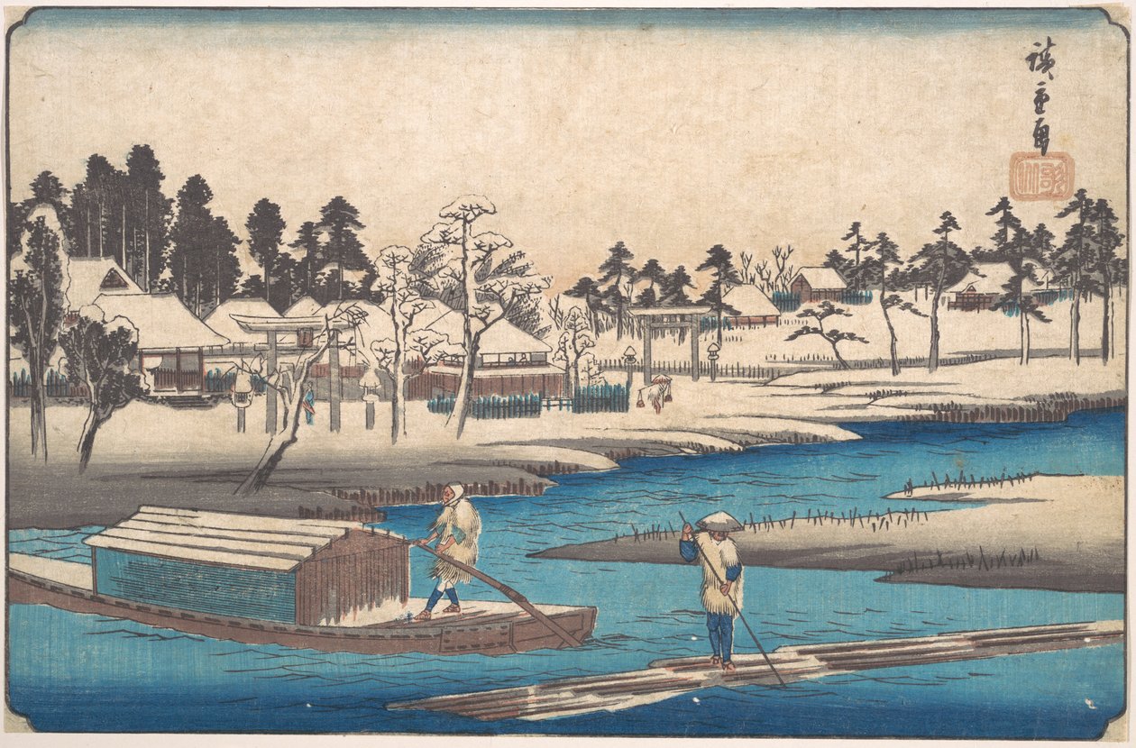 Sää kirkastuu lumen jälkeen Massakissa tekijältä Utagawa Hiroshige