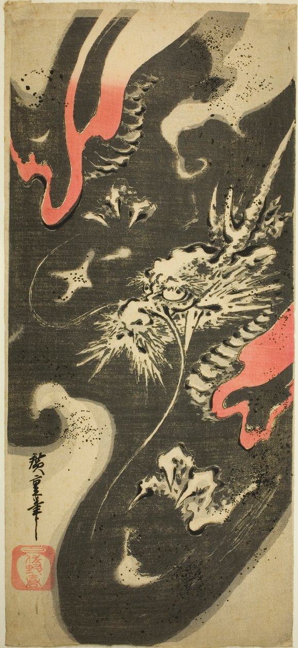 Dragon pilvissä tekijältä Utagawa Hiroshige