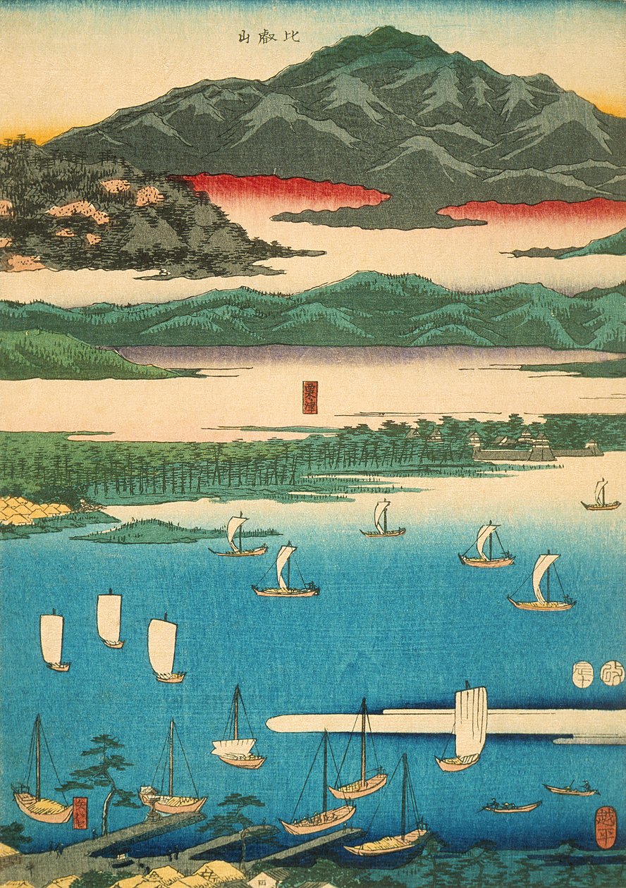 Kahdeksan näkymää Ōmista tekijältä Utagawa Hiroshige
