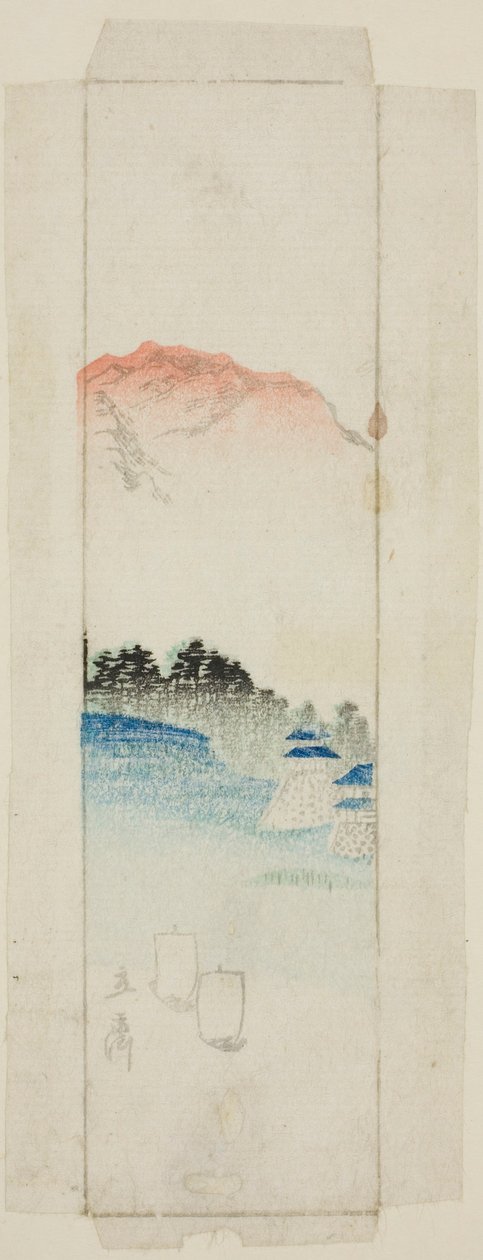 Kirjekuori maisemakuvauksella tekijältä Utagawa Hiroshige