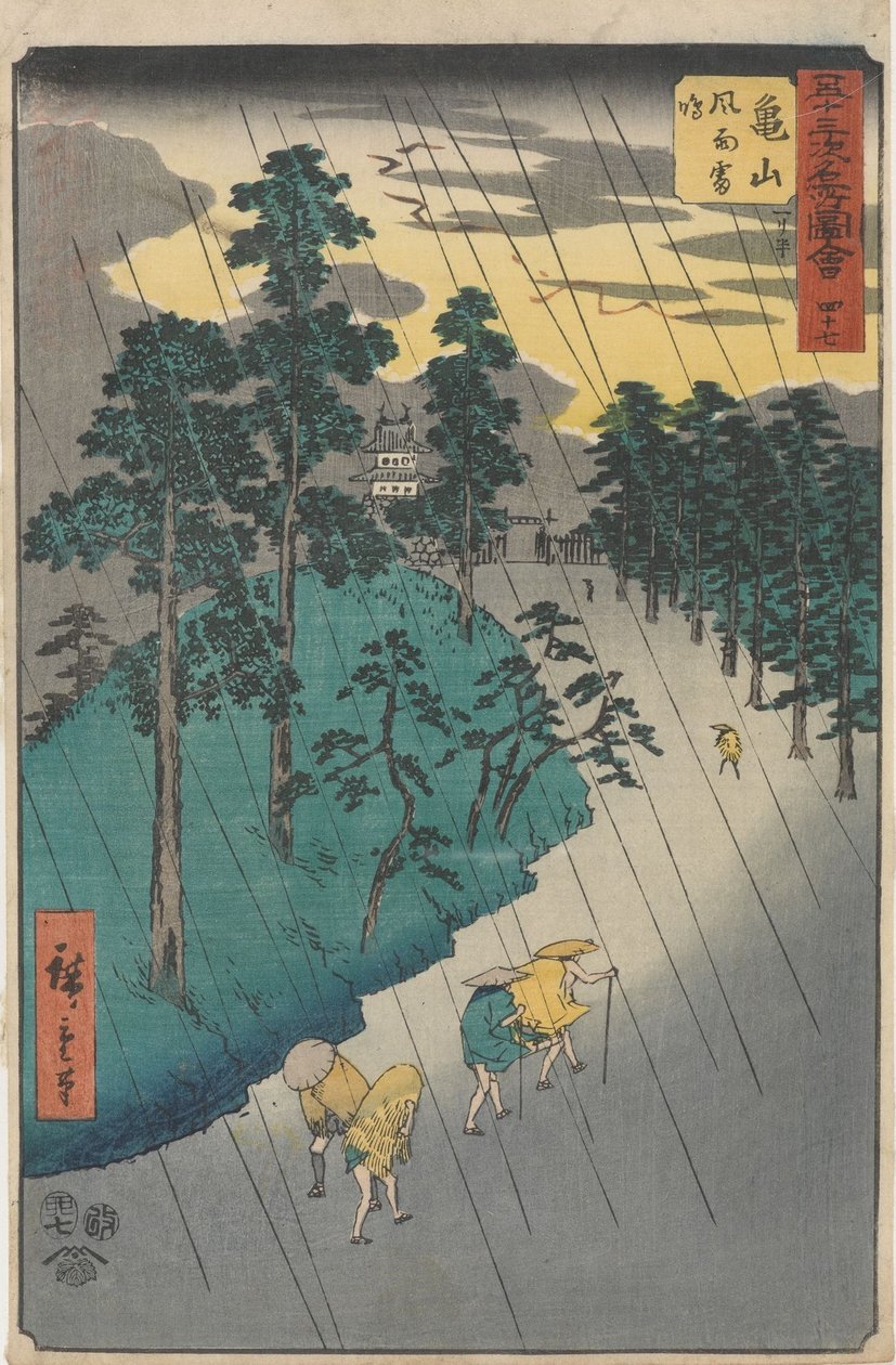 53 aseman kuuluisat nähtävyydet tekijältä Utagawa Hiroshige