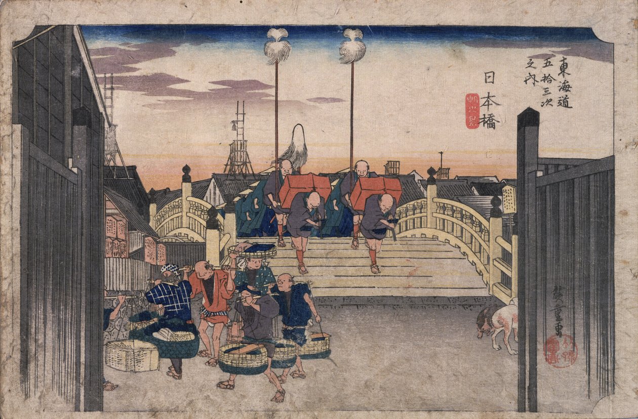 Tokaido-tien 53 etappia tekijältä Utagawa Hiroshige
