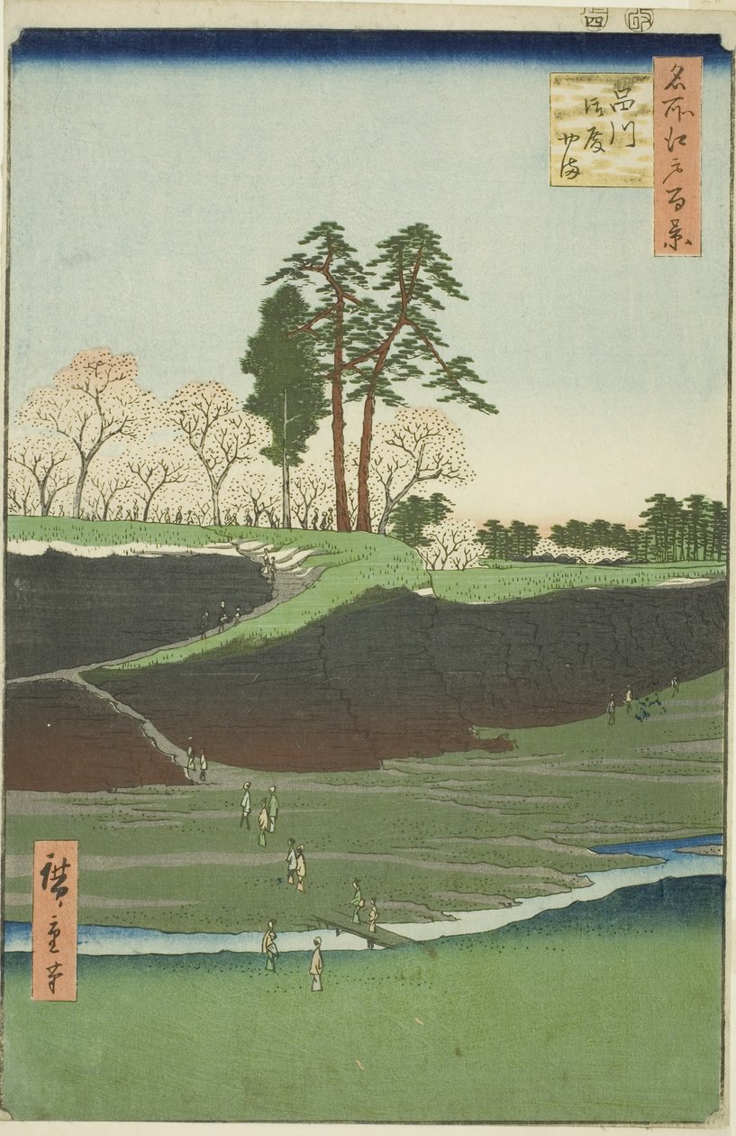 Gotenhi at Shinagawa (Shinagawa Gotenyama), sarjasta tekijältä Utagawa Hiroshige