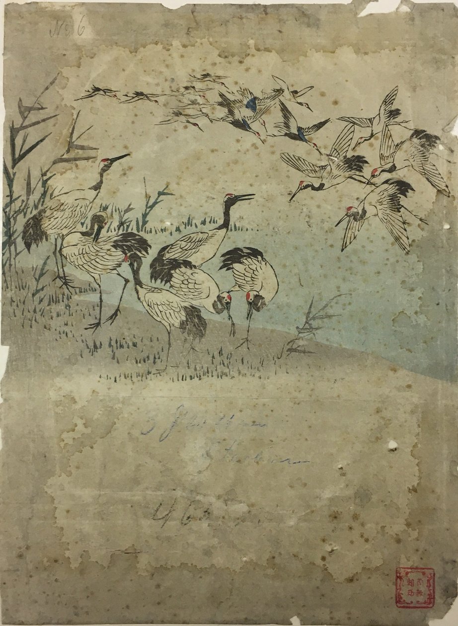 Haikarat ruohojen keskellä tekijältä Utagawa Hiroshige
