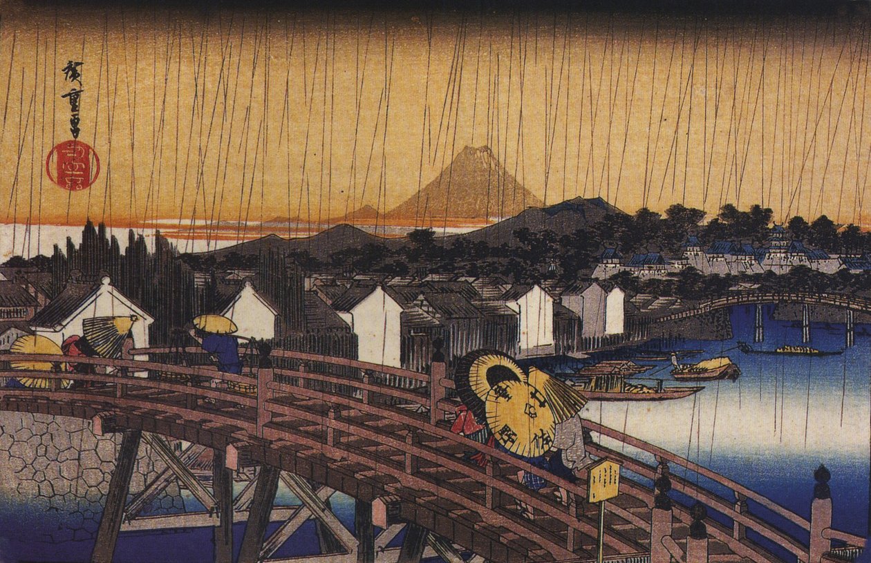 Hiroshige, Silta sateessa tekijältä Utagawa Hiroshige