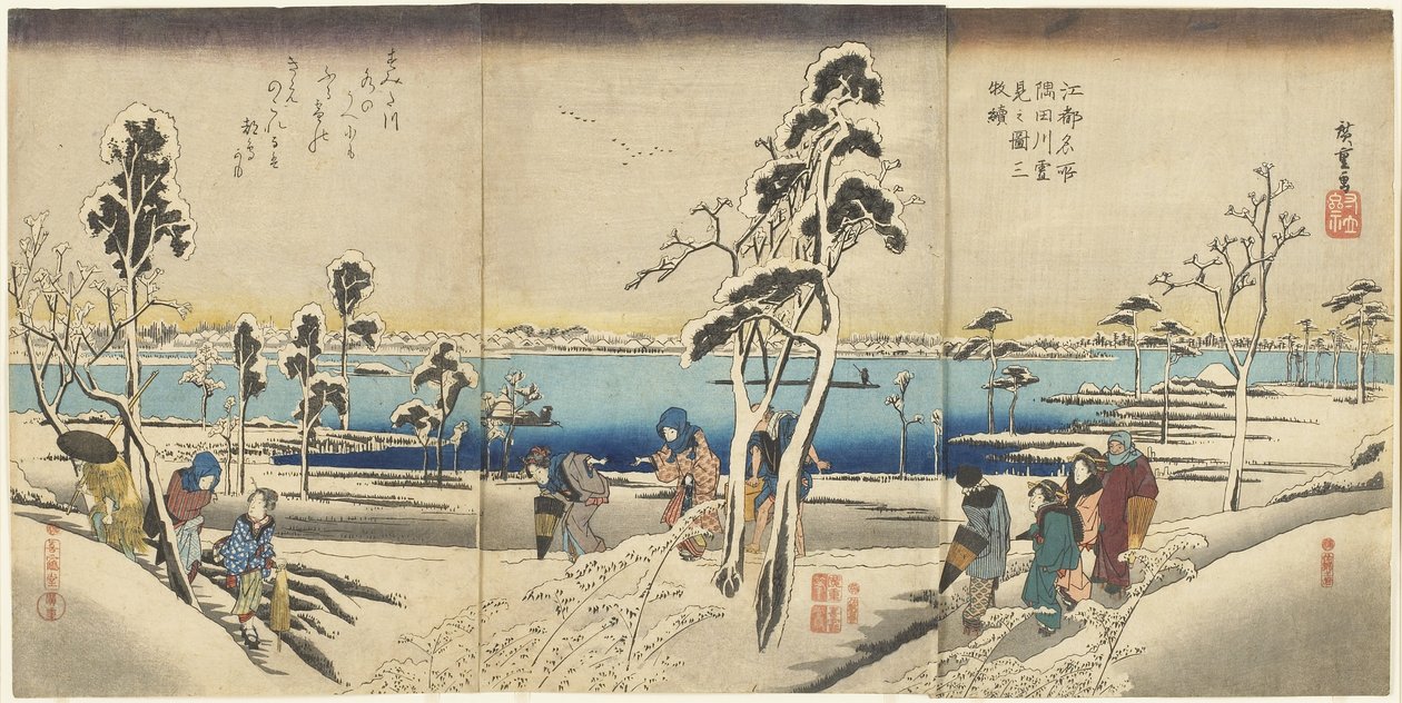Se on kuuluisa paikka - Lumi kyljessä - Mr. tekijältä Utagawa Hiroshige
