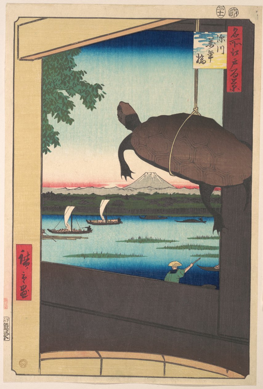 Bridge-mies, Fukagawa tekijältä Utagawa Hiroshige