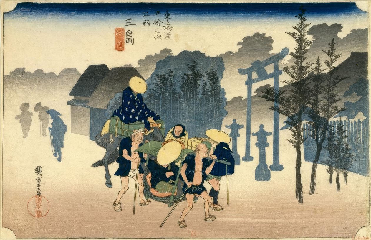 Mishiman asema 11 tekijältä Utagawa Hiroshige
