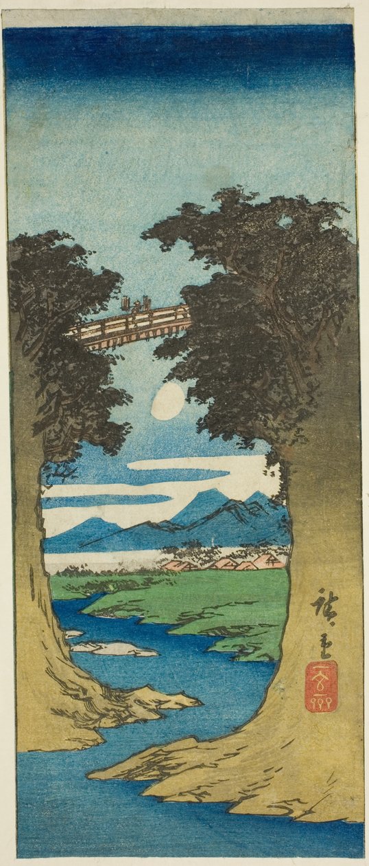 Apinan silta tekijältä Utagawa Hiroshige
