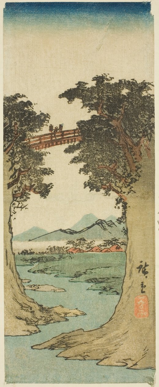 Apinan silta tekijältä Utagawa Hiroshige