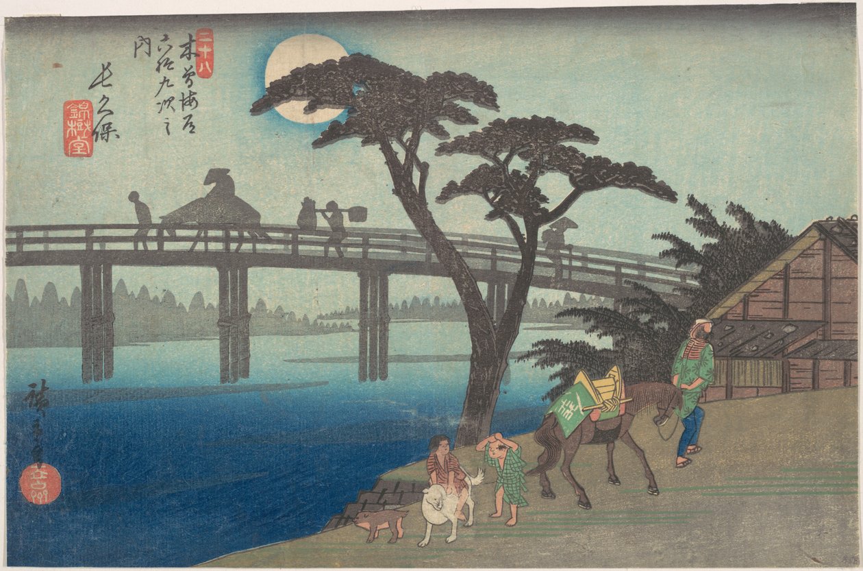 Nagakubo, asema nro 28 tekijältä Utagawa Hiroshige