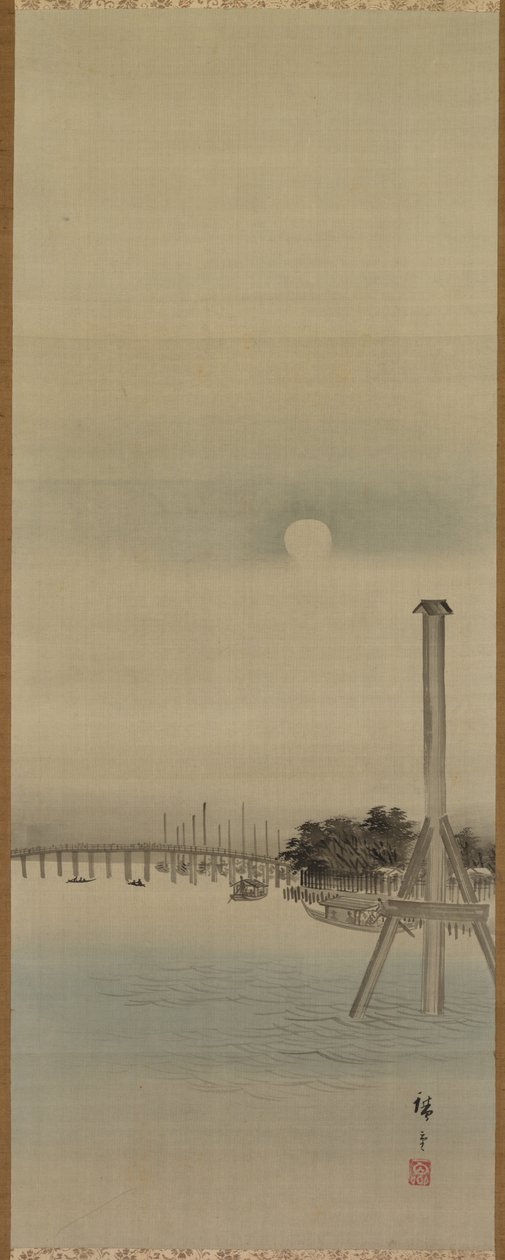 Yökuva Sumida-joelta tekijältä Utagawa Hiroshige